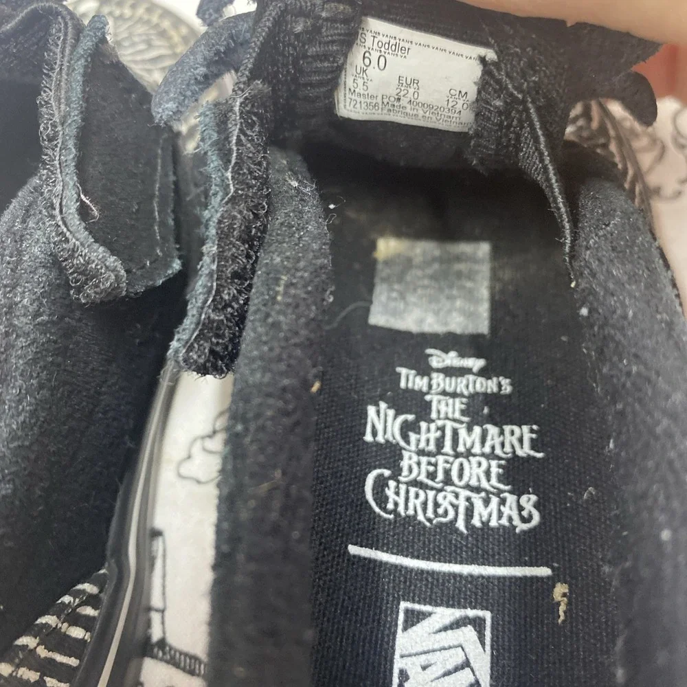 Vans X Disney The Nightmare Before Christmas Size 6.0 T Toddler Shoes SLIP ON